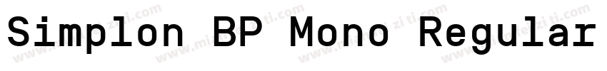 Simplon BP Mono Regular Regular字体转换